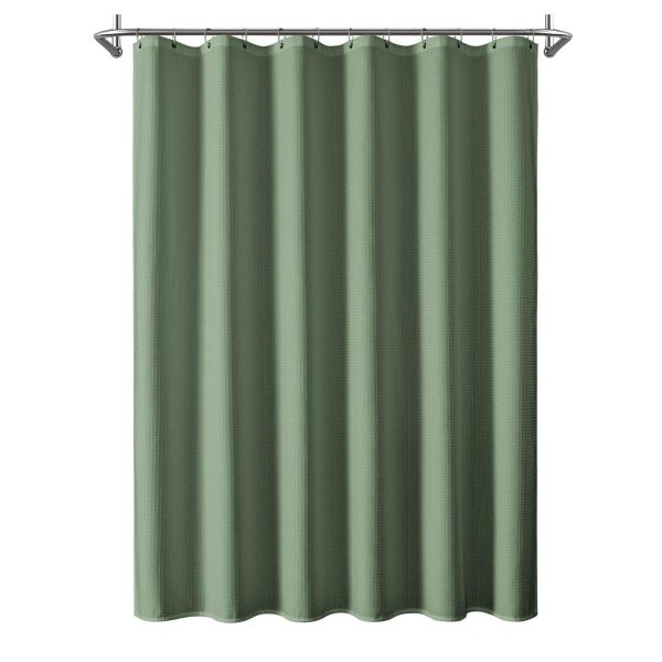 Utopia Alley BL8XX Waffle Weave Shower Curtain for Bathroom, 120 GSM Weighted Polyester Bath Curtain  (71  W _ 79  H) For Cheap