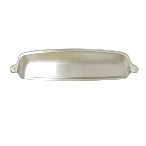 Utopia Alley HW214PLBN021 Nicholas Pull Handle - Decorative Cabinet Drop Pull Handles for Cabinets and Drawers - Vintage Cabinet Hardware with Hand Finished Brushed Nickel - Metal Drawer Pull Handle, 5.0  Center to Center Hot on Sale