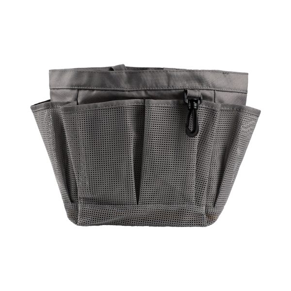 Utopia Alley CC9XX Mesh Portable Shower Caddy - Quick Dry Shower Tote Bag, Bathroom Organizer Bag with a Large Main Storage Area and 6 Large Pockets - Includes Shower Liner and Shower Hooks - Gray Online Sale - Image 2
