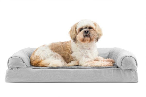 FurHaven Plush & Suede Orthopedic Sofa Dog Bed - Medium, Gray For Discount