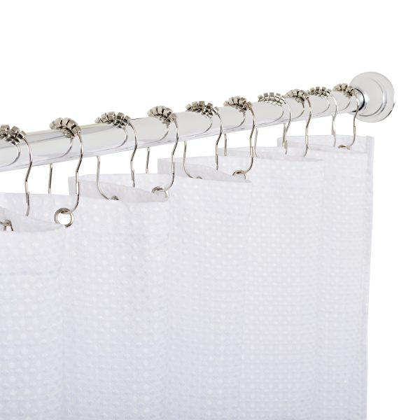 Utopia Alley HK2SS Shower Hooks - Shower Curtain Rings for Bathroom - Rust Resistant Roller Shower Curtain Hooks for Shower Curtain or Liner - Set of 12, Polished Chrome Online Hot Sale - Image 4