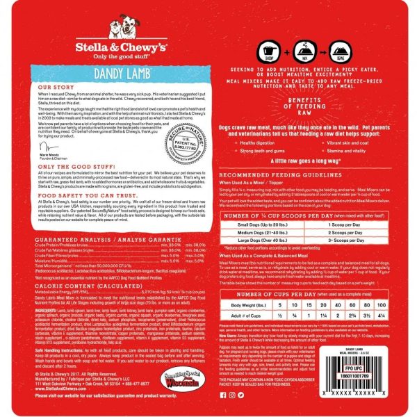 Stella & Chewy s Freeze Dried Raw Dandy Lamb Meal Mixers Grain Free Dog Food Topper Cheap - Image 2