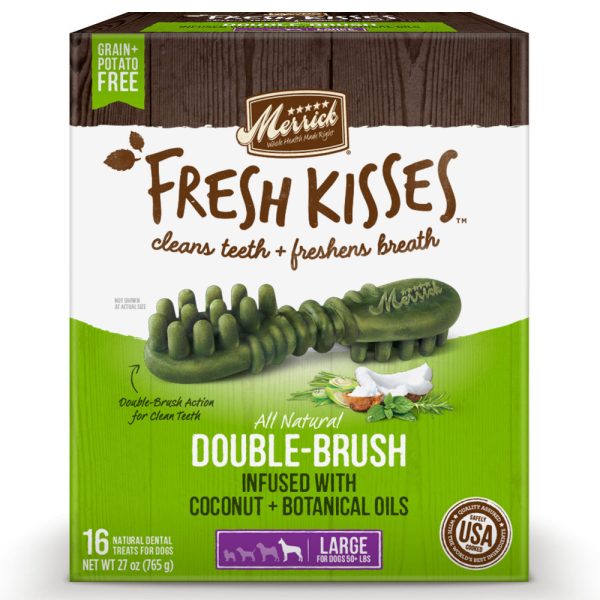 Merrick Fresh Kisses Grain Free Coconut Oil & Botanicals Large Dental Dog Treats Online now