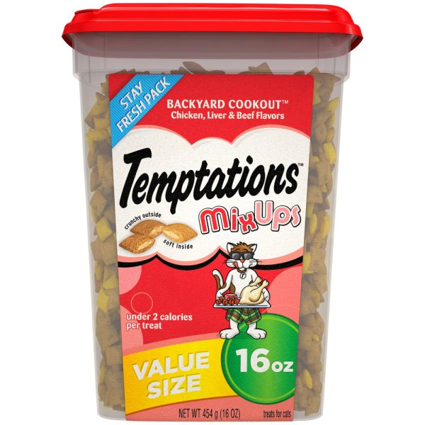 Temptations Mixups Crunchy & Soft Backyard Cookout Flavor Cat Treats Hot on Sale - Image 3