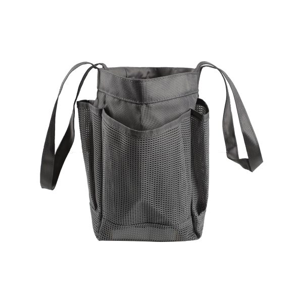 Utopia Alley CC9XX Mesh Portable Shower Caddy - Quick Dry Shower Tote Bag, Bathroom Organizer Bag with a Large Main Storage Area and 6 Large Pockets - Includes Shower Liner and Shower Hooks - Gray Online Sale - Image 4