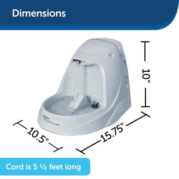 PetSafe Drinkwell Platinum Dog and Cat Water Fountain, 168 oz. Supply - Image 5