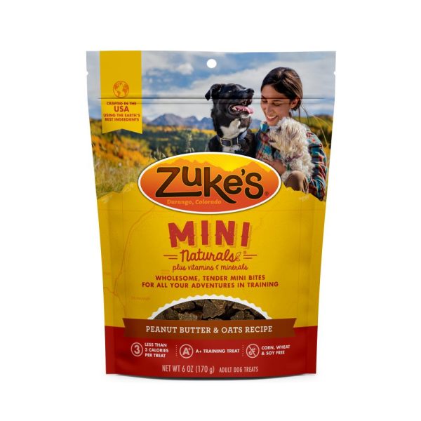 Zukes Peanut Butter Mini Naturals Dog Treats For Sale