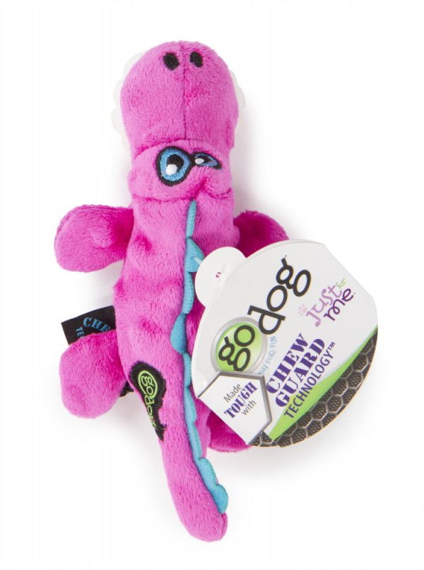 Go Dog Gators with Chew Guard Technology Durable Plush Squeaker Dog Toy Pink Mini Just for Me For Cheap
