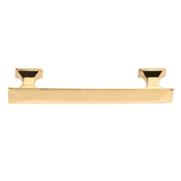 Utopia Alley HW347PLGD011 Tristan Pull Handle - Decorative Cabinet Drop Pull Handles for Cabinets and Drawers - Vintage Cabinet Hardware with Hand Finished Polished Gold - Metal Drawer Pull Handle, 3.75  Center to Center Online Hot Sale - Image 3
