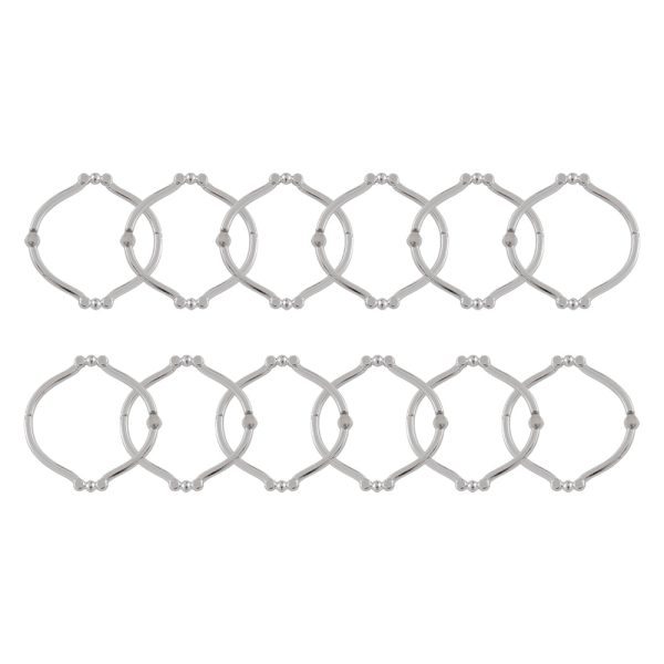 Utopia Alley HK12XX Shower Hooks - Shower Curtain Rings for Bathroom - Rust Proof Shower Curtain Hooks for Shower Curtain or Liner - Set of 12, Chrome Oil Rubbed Bronze Brushed Nickel Black Gold Supply - Image 4
