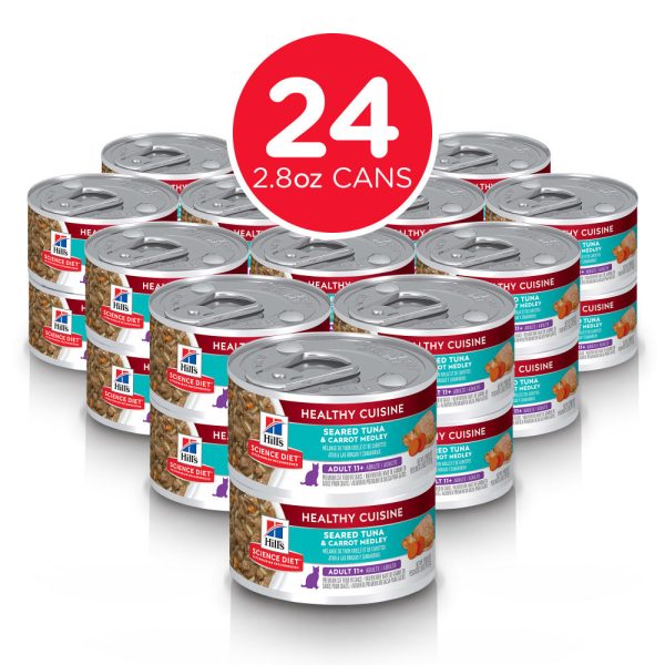 Hill s Science Diet Healthy Senior Cuisine Adult 11+ Seared Tuna & Carrot Medley Canned Cat Food Online Hot Sale - Image 2