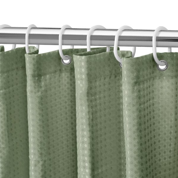 Utopia Alley BL7XX Waffle Weave Shower Curtain for Bathroom, 120 GSM Weighted Polyester Bath Curtain (71  W _ 71  H) Fashion - Image 2