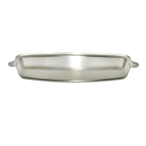 Utopia Alley HW214PLBN021 Nicholas Pull Handle - Decorative Cabinet Drop Pull Handles for Cabinets and Drawers - Vintage Cabinet Hardware with Hand Finished Brushed Nickel - Metal Drawer Pull Handle, 5.0  Center to Center Hot on Sale - Image 5