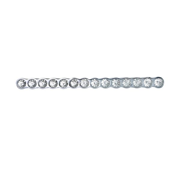 Utopia Alley HW284PLCH021 Gleam 14 Crystal Pull Handle - Decorative Cabinet Drop Pull Handles for Cabinets and Drawers - Vintage Cabinet Hardware with Hand Finished Polished Chrome - Metal Drawer Pull Handle, 2.5  Center to Center Online - Image 3