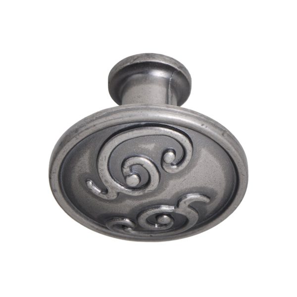 Utopia Alley HW343PLPT011 Roma Cabinet Ring Pull Knob - Decorative Cabinet Drop Pull Knobs for Cabinets and Drawers - Vintage Cabinet Hardware with Hand Finished Pewter - Metal Drawer Pull Knobs 1.3  Online Hot Sale - Image 3