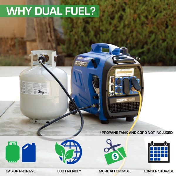 DuroMax XP2300IH 1800W 2300W 80cc CO Alert Dual Fuel Inverter Generator New For Sale - Image 3