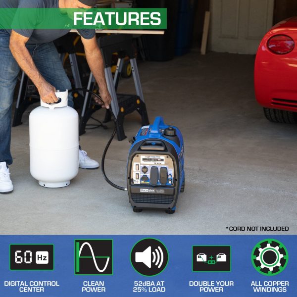 DuroMax XP2300IH 1800W 2300W 80cc CO Alert Dual Fuel Inverter Generator New For Sale - Image 2