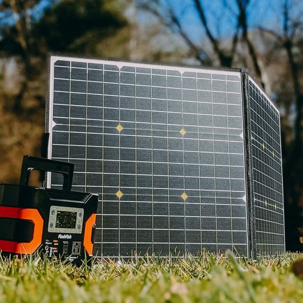 Flashfish 100W 18V Portable Foldable Solar Panel With 5V USB 18V DC Output Compatible With Portable Generators, Smartphones, Tablets And More New Hot on Sale - Image 3